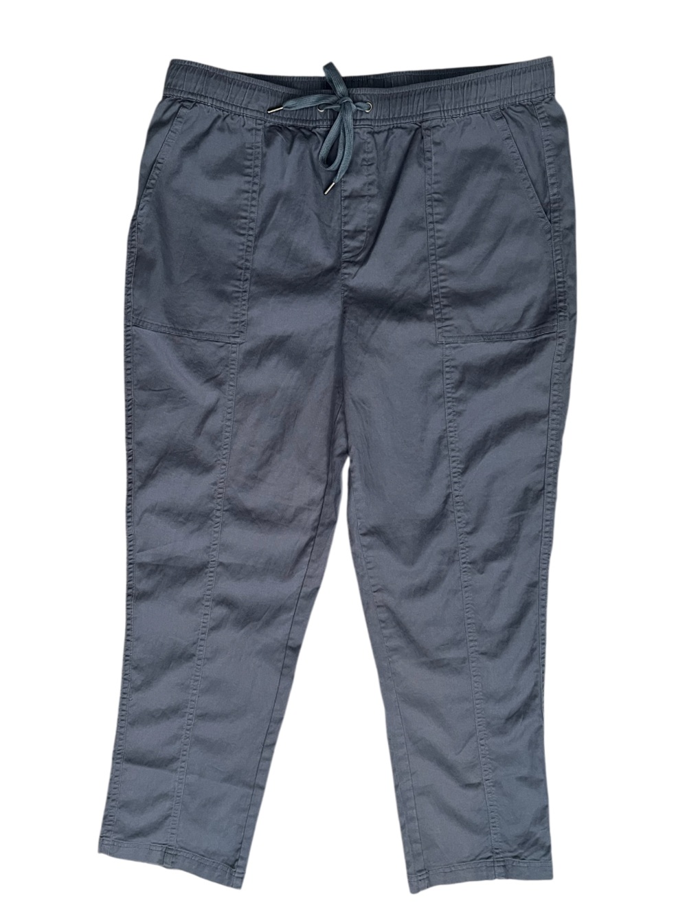 Tahari Cotton Blend Pants Blue Large